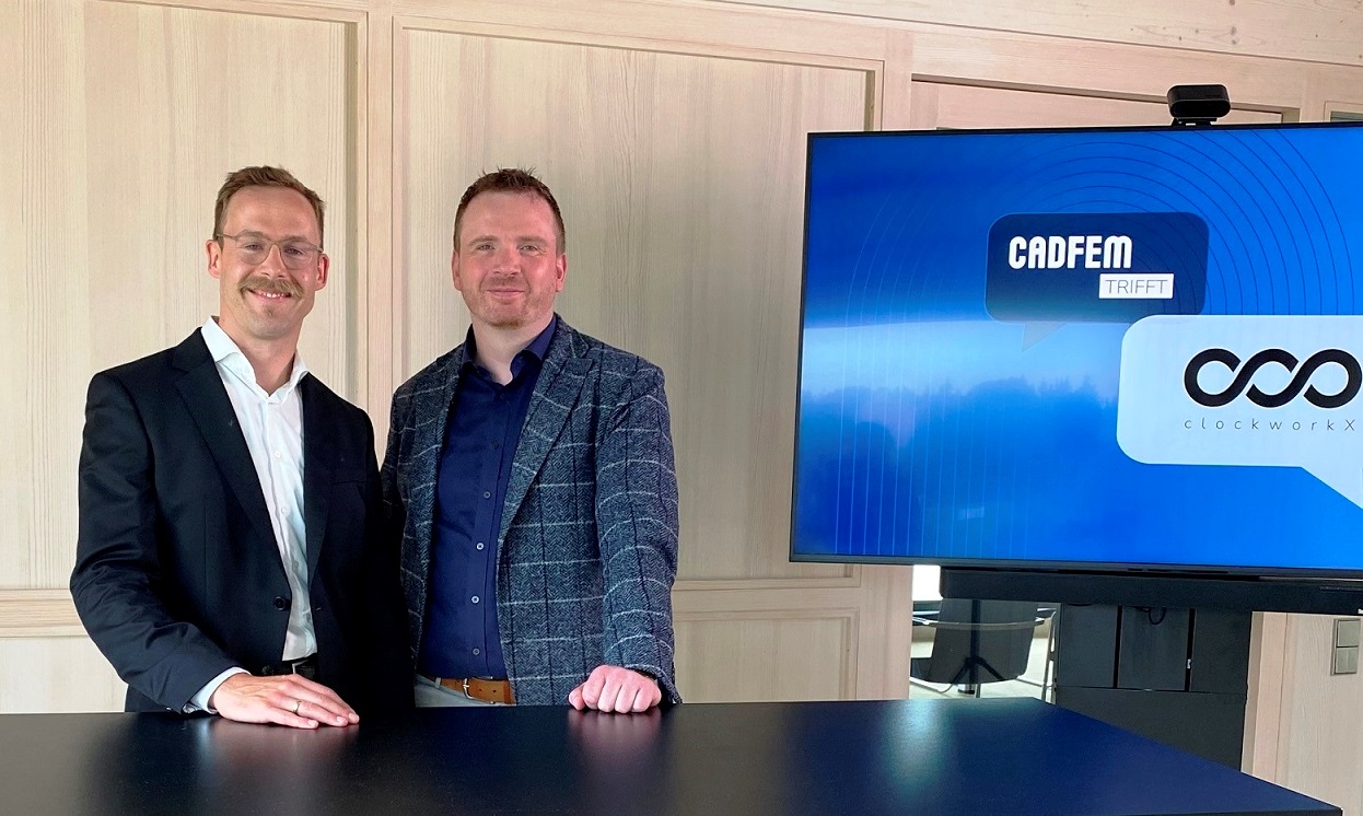 Partnerschaft für Cybersecurity: Christian Geiss von clockworkX und Josef Overberg von CADFEM (v.l.) (Die Bildrechte liegen bei dem Verfasser der Mitteilung.)