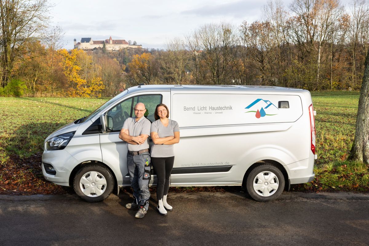 Bernd Licht Haustechnik aus Großheirath ist für die Kunden im Einsatz. (© Corinna Alberth)