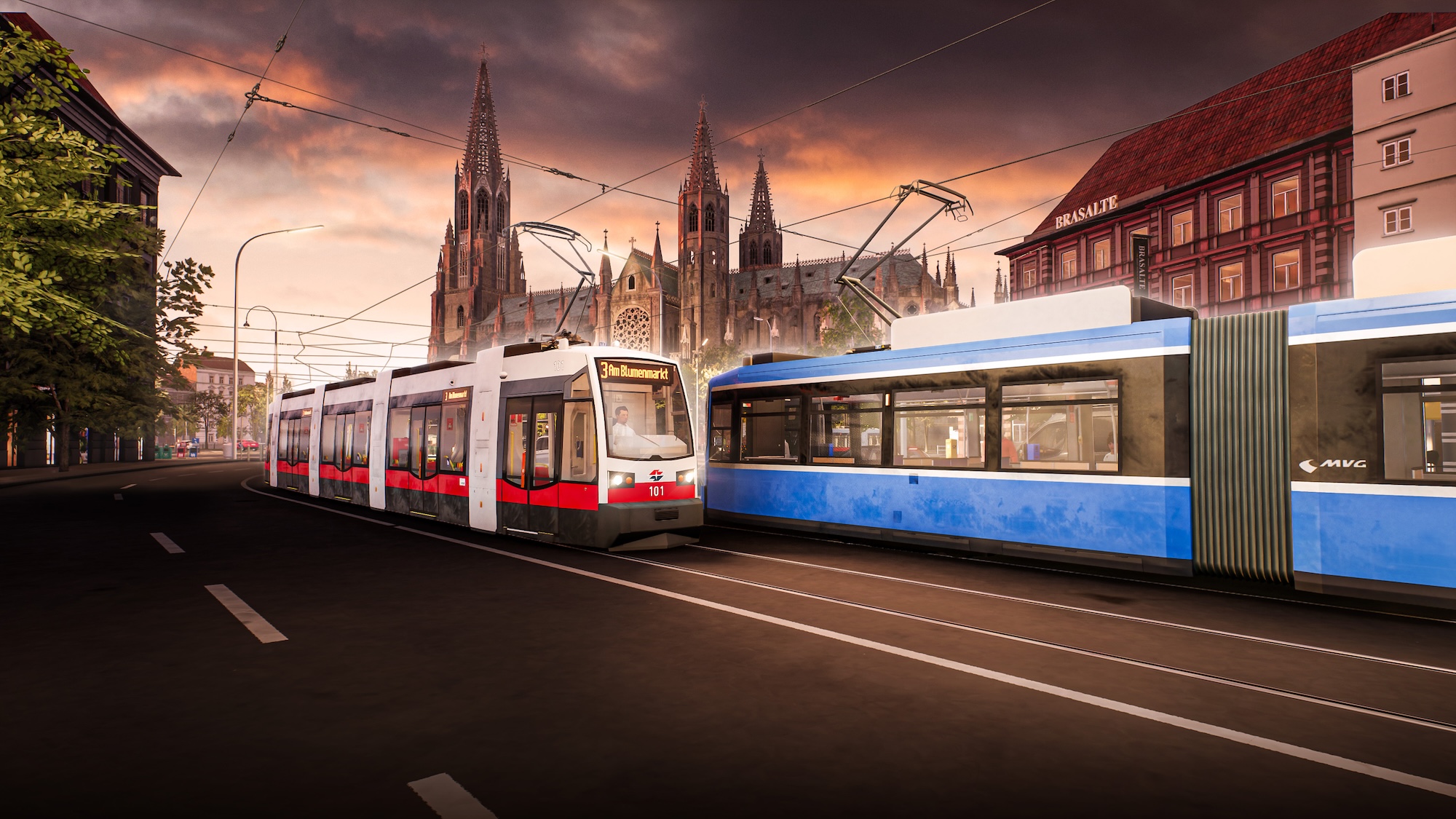 Straßenbahn fahren in Wien und Mannheim. Ganz bequem vom Sofa aus. (Bildquelle: Dovetail Games)