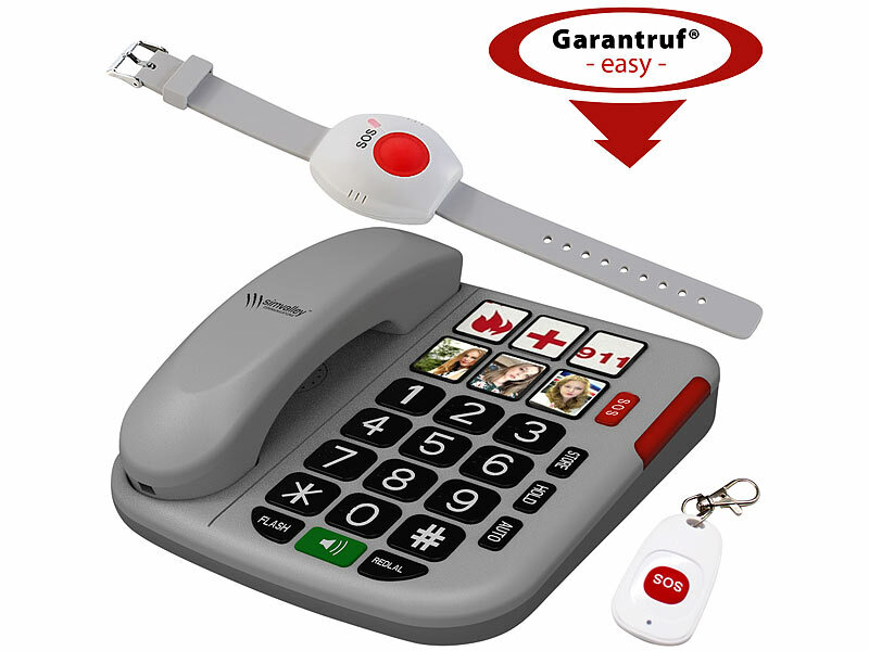simvalley communications Senioren-Notruf-Telefon SNT-60, Garantruf Easy, SOS-Taster, www.pearl.de (Die Bildrechte liegen bei dem Verfasser der Mitteilung.) simvalley communications Senioren-Notruf-Telefon SNT-60, Garantruf Easy, SOS-Taster, www.pearl.de (Die Bildrechte liegen bei dem Verfasser der Mitteilung.)