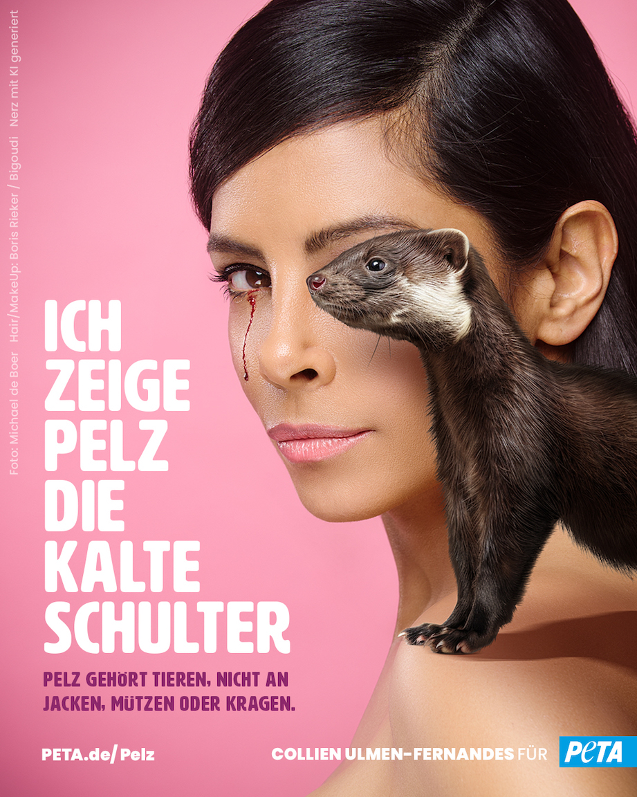 Frecher Hingucker mit klarer Botschaft: Collien Ulmen-Fernandes präsentiert neues PETA-Motiv (Bildquelle: @Michael_de_Boer) Frecher Hingucker mit klarer Botschaft: Collien Ulmen-Fernandes präsentiert neues PETA-Motiv (Bildquelle: @Michael_de_Boer)