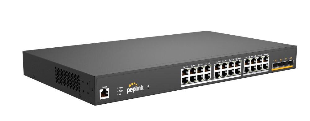 Peplink 24 PoE 2,5 G-Switch (Die Bildrechte liegen bei dem Verfasser der Mitteilung.)
