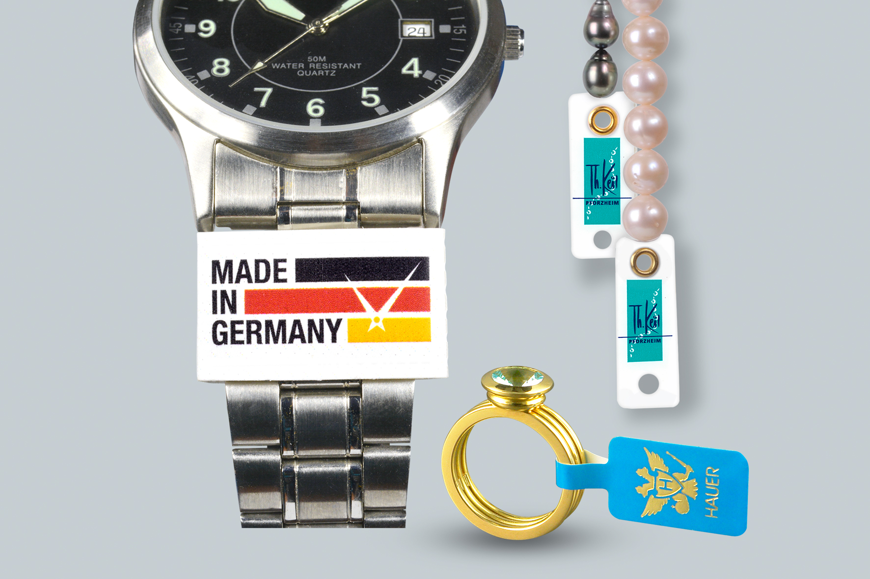 Marken-Etiketten mit individuellem Logo aus der eXtra4-Produktion (Die Bildrechte liegen bei dem Verfasser der Mitteilung.)