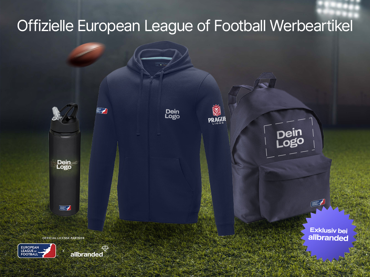 Offizielle European League of Football-Werbeartikel – exklusiv bei allbranded