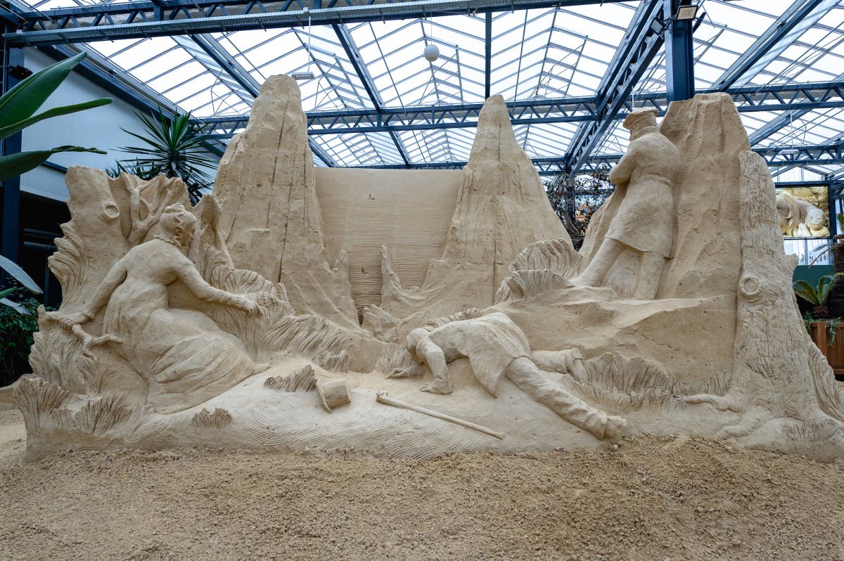 Imposantes Kunstwerk aus Sand: Caspar David Friedrichs Imposantes Kunstwerk aus Sand: Caspar David Friedrichs
