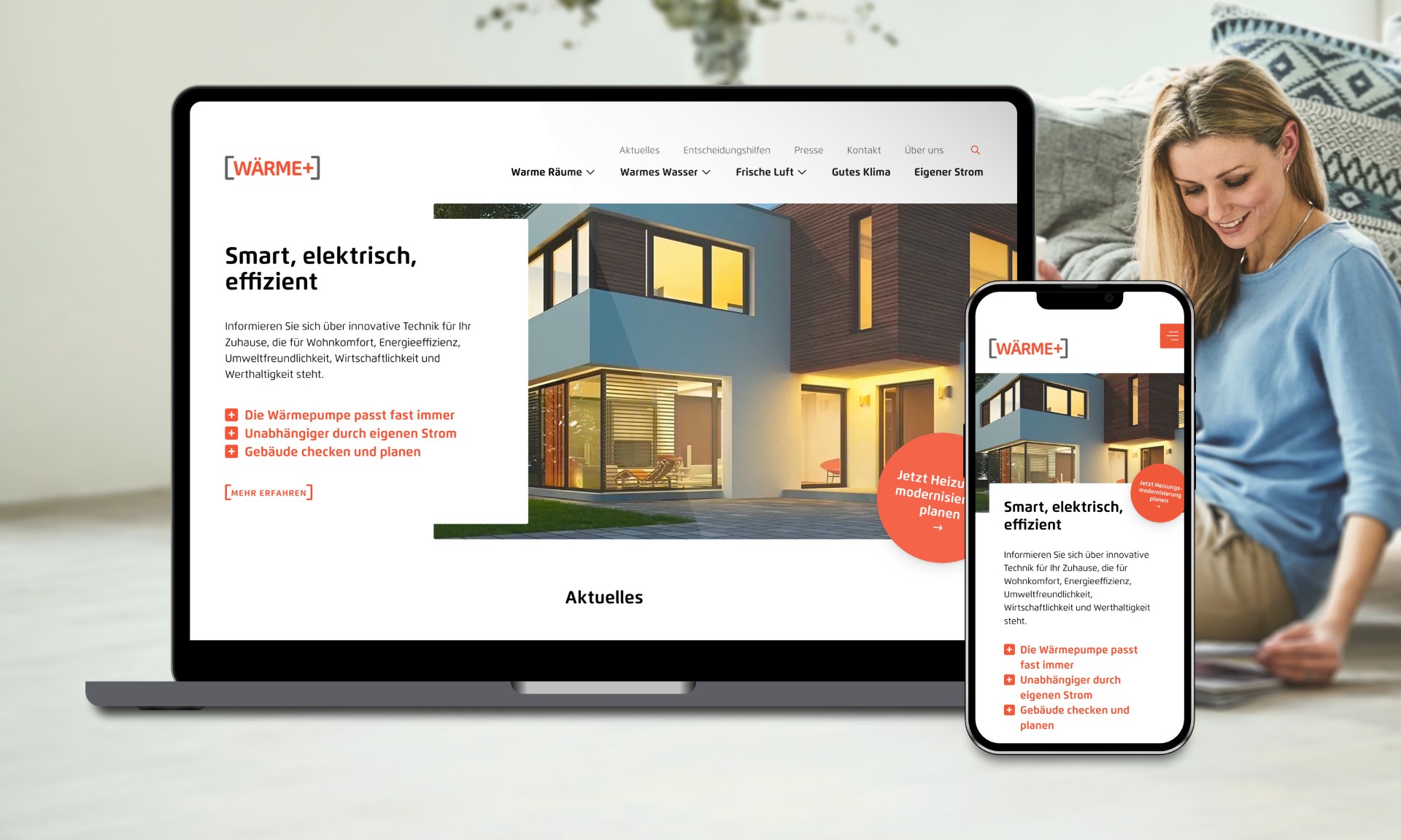 Die Initiative Wärme+ bietet Tipps und Infos für Bauherren und Modernisierer. (Bildquelle: @Wärme+) Die Initiative Wärme+ bietet Tipps und Infos für Bauherren und Modernisierer. (Bildquelle: @Wärme+)