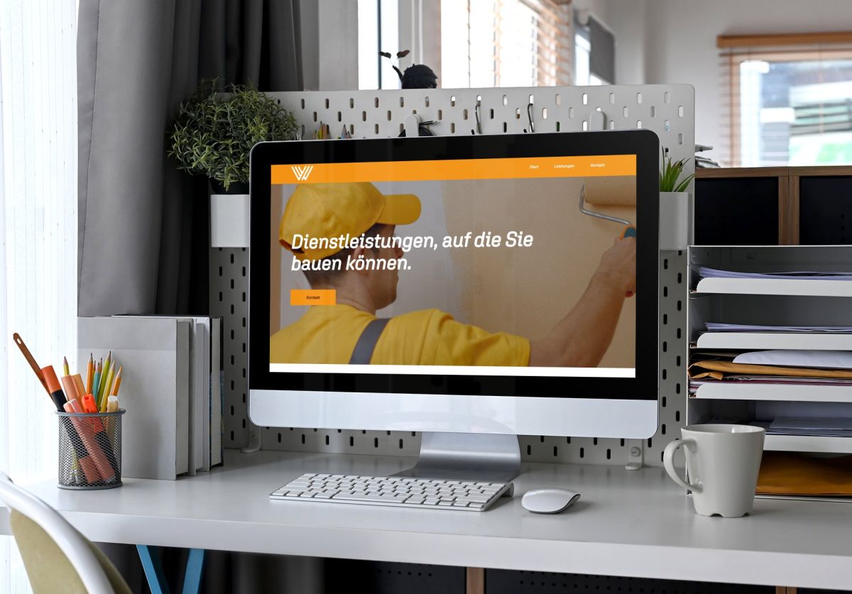 Internetauftritt von Viktor Weiß: Dienstleistungen, auf die Sie bauen können. (© Envato Market, Leinberger Media) Internetauftritt von Viktor Weiß: Dienstleistungen, auf die Sie bauen können. (© Envato Market, Leinberger Media)