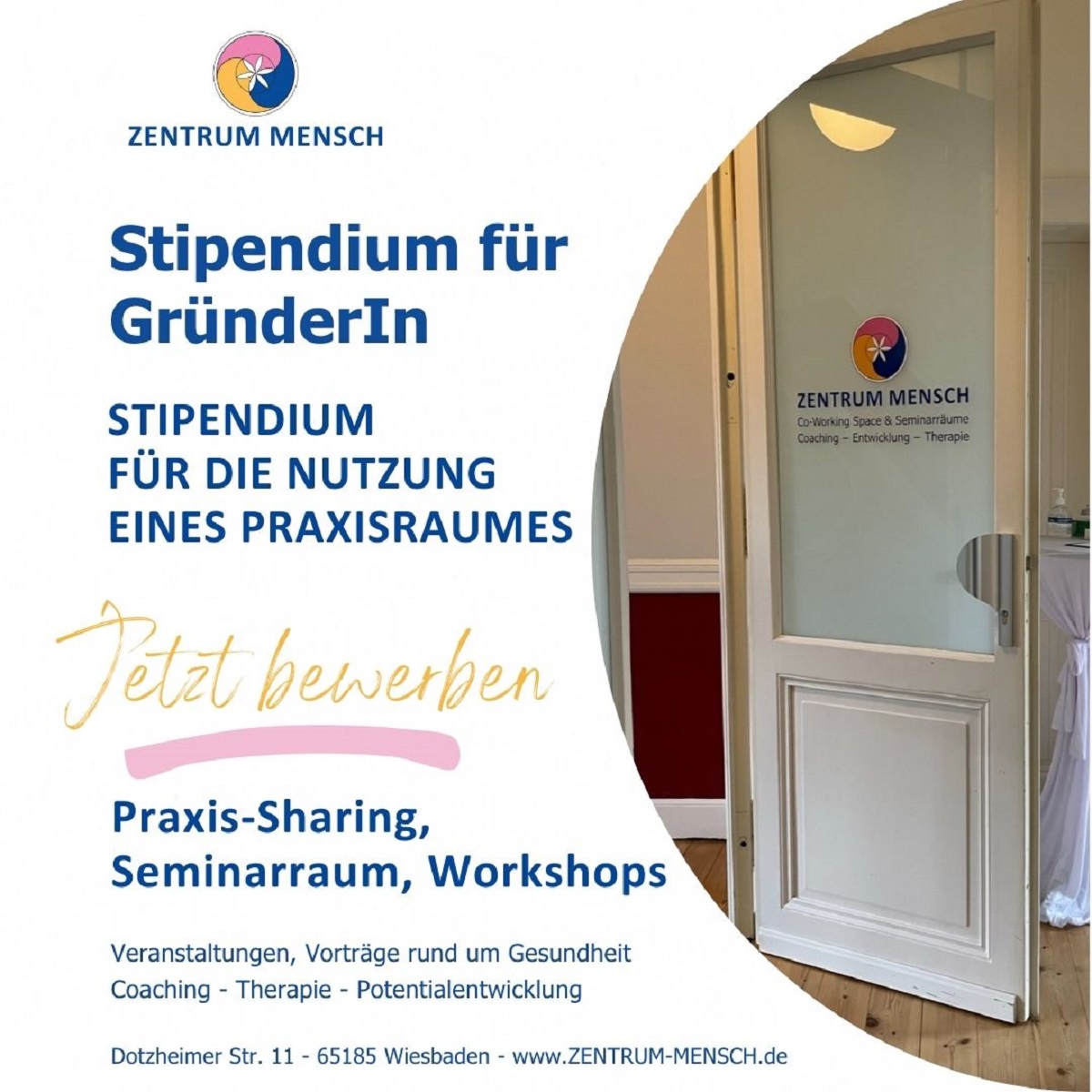 ZENTRUM MENSCH  - Praxis-Sharing& Co-Working (Die Bildrechte liegen bei dem Verfasser der Mitteilung.)