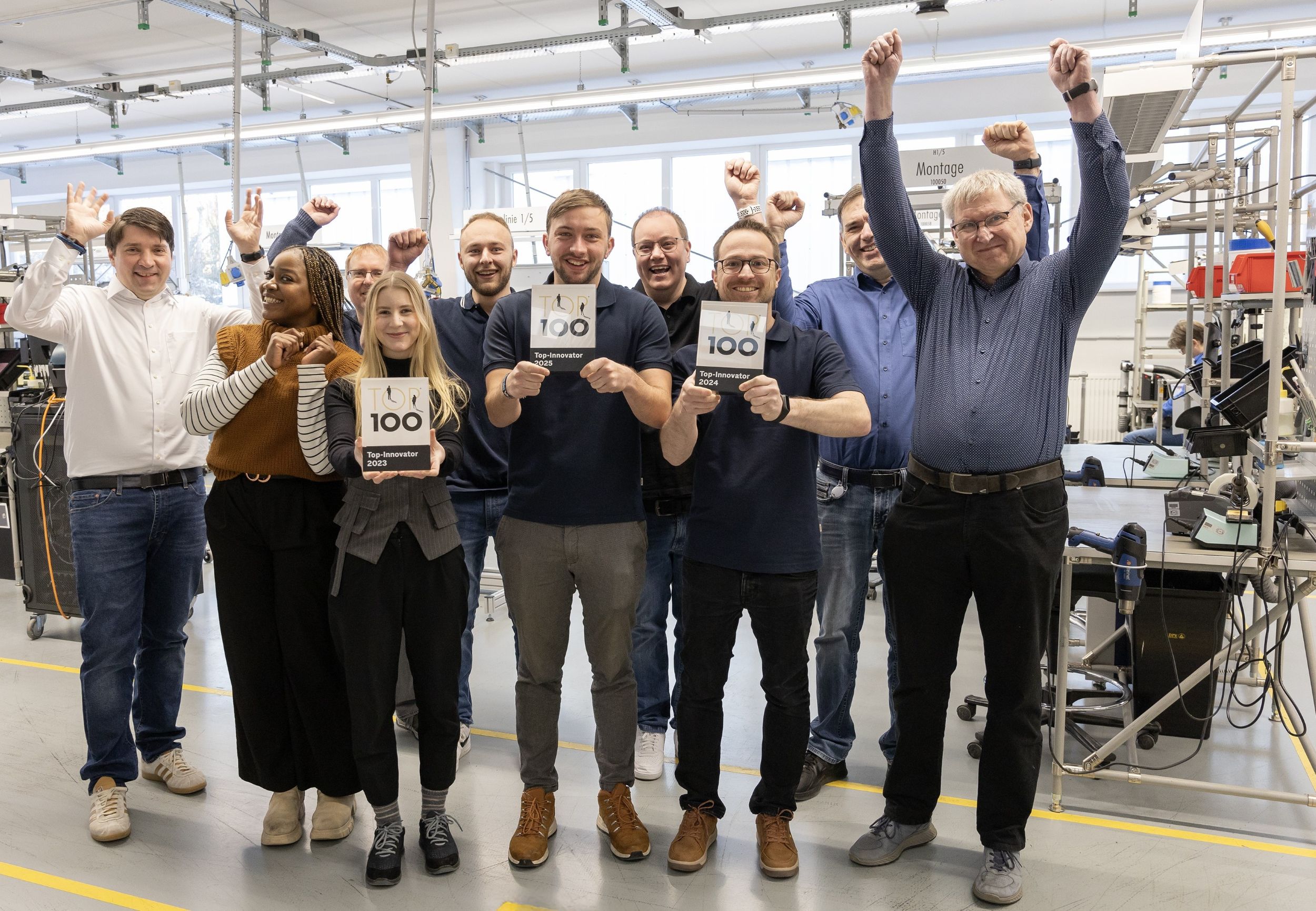 Das Ansmann-Team Innovationsmanagement feiert seine dritte Top100-Auszeichnung in Folge (Bildquelle: @AnsmannAG)