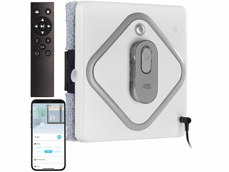 Sichler Haushaltsgeräte Profi-WLAN-Fensterputzroboter PR-330 mit Dreifach-Sprüher, www.pearl.de (Die Bildrechte liegen bei dem Verfasser der Mitteilung.)