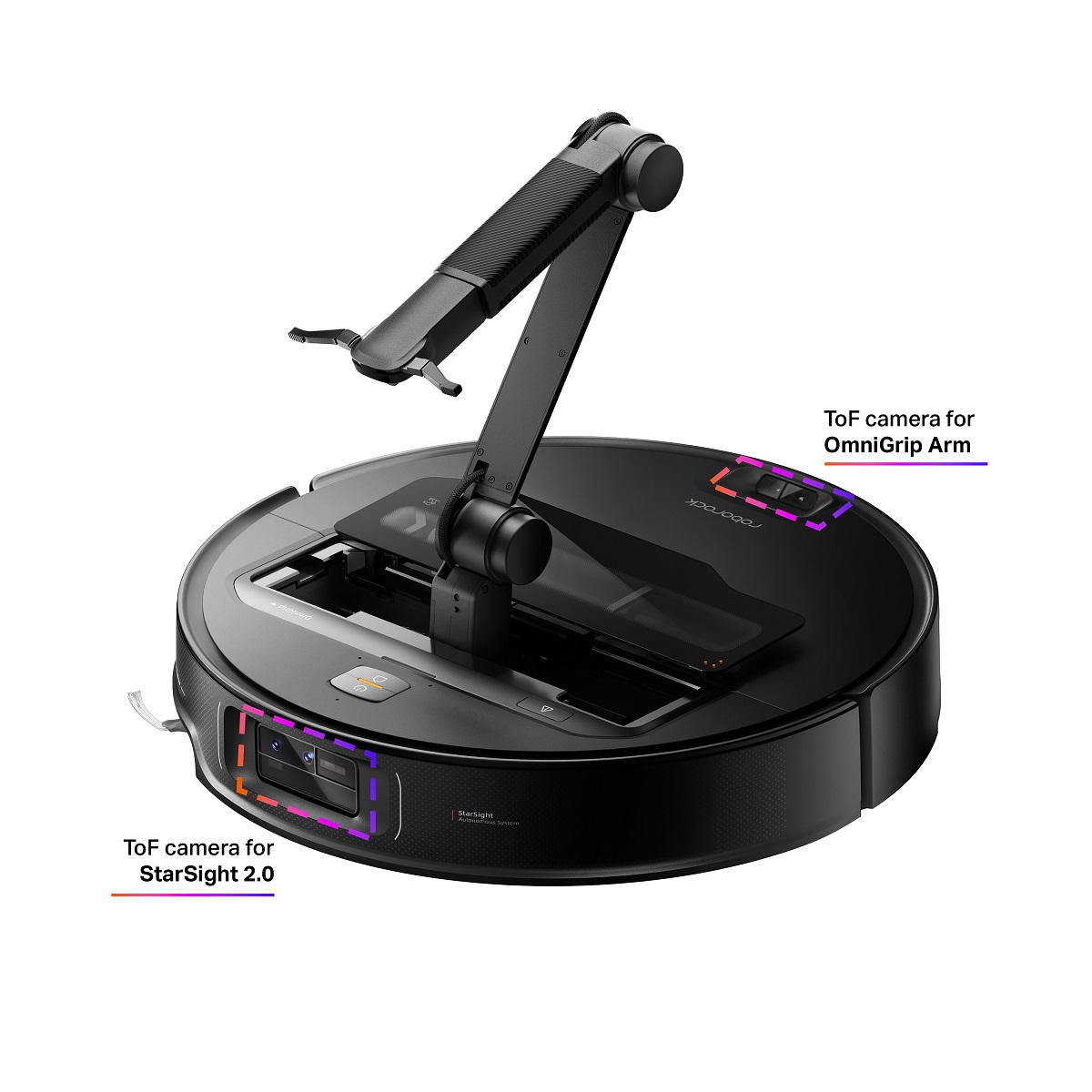 Staubsaugerroboter von Roborock mit REAL3™Time-of-Flight (ToF)-Technologie von Infineon und pmd (Die Bildrechte liegen bei dem Verfasser der Mitteilung.) Staubsaugerroboter von Roborock mit REAL3™Time-of-Flight (ToF)-Technologie von Infineon und pmd (Die Bildrechte liegen bei dem Verfasser der Mitteilung.)