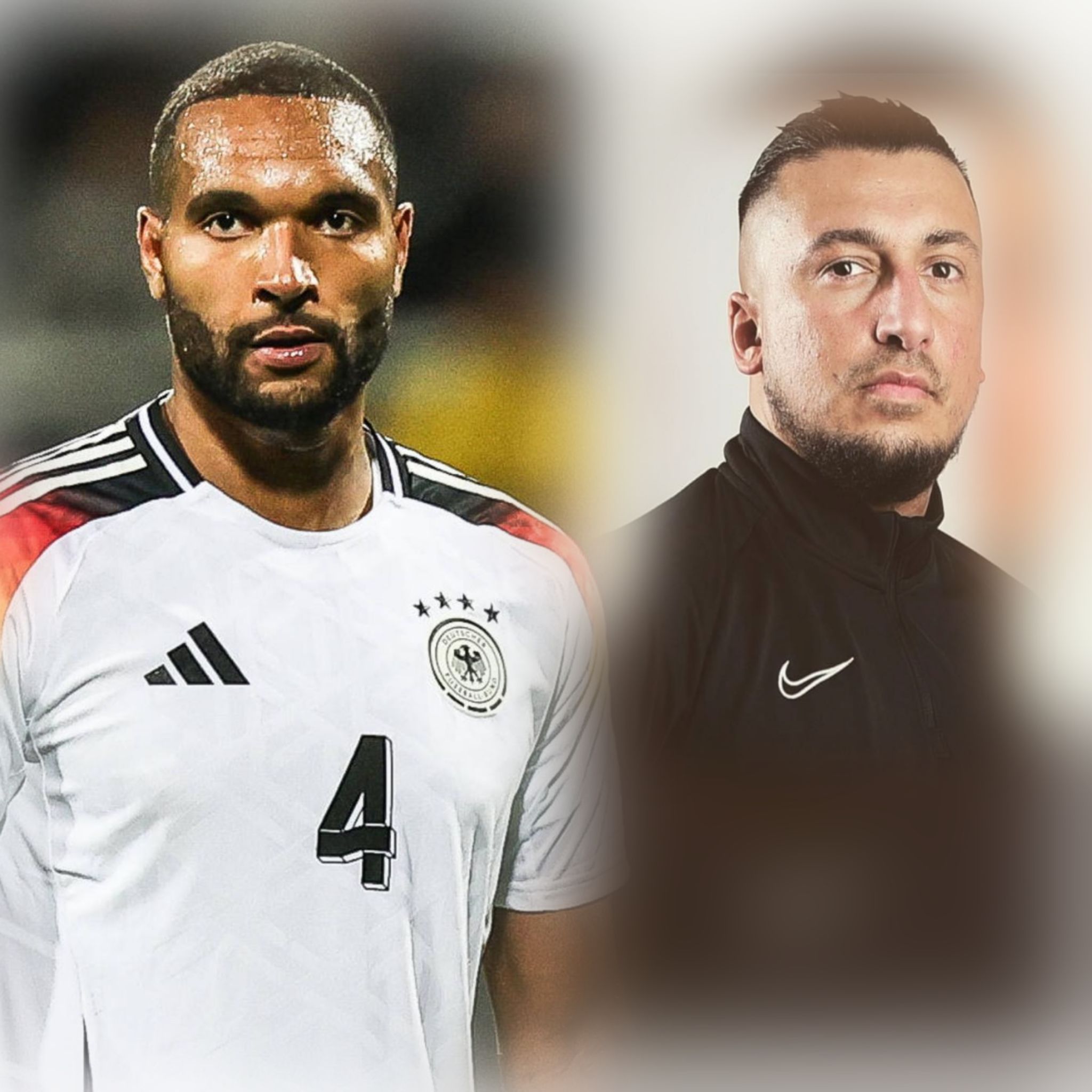 links: Jonathan Tah rechts: Claudio Bega