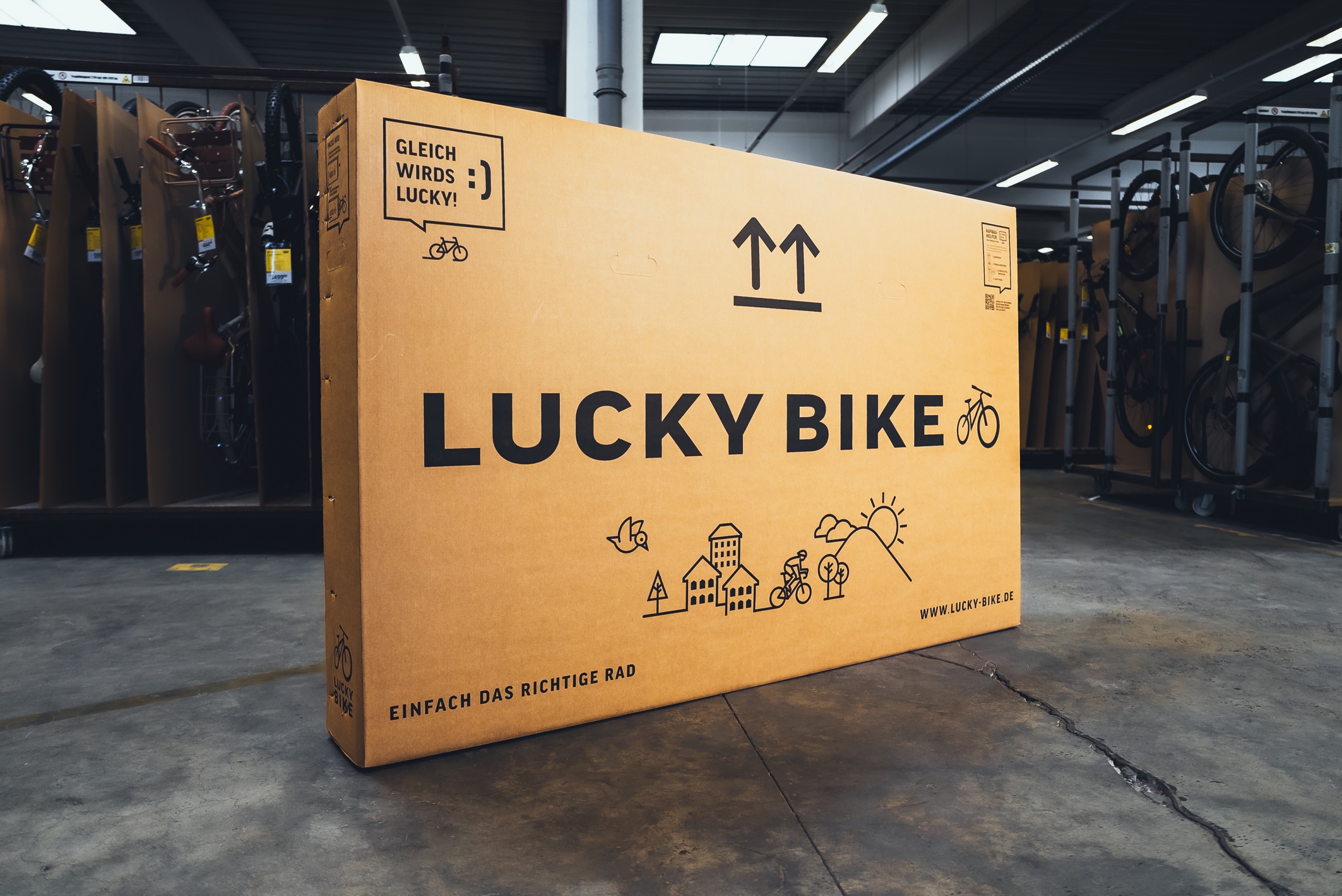 Lucky Bike setzt auf nachhaltige Kartons