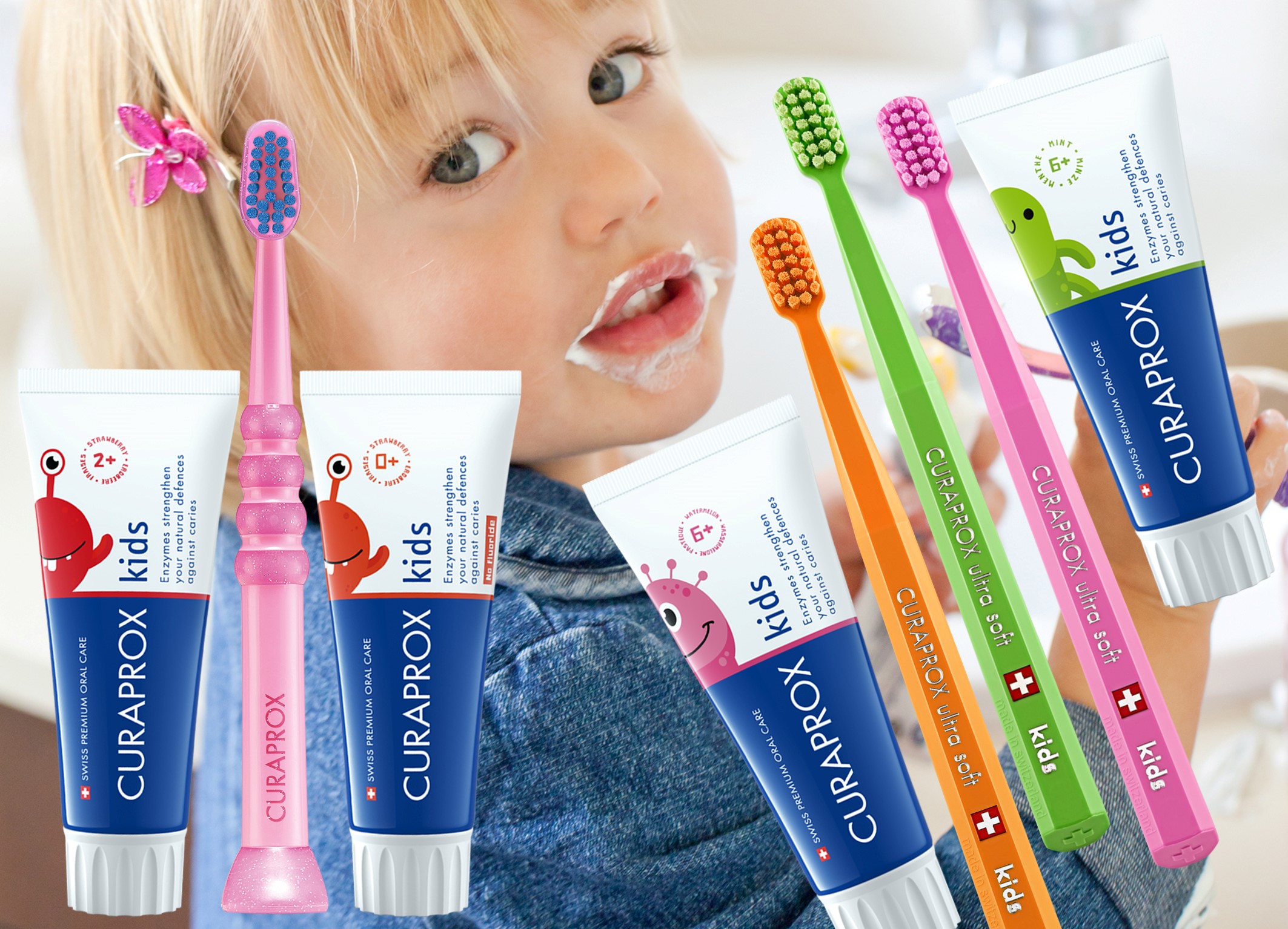 Tolle Zahnbürsten und Zahnpasten für Kinder ab dem 1. Zahn (Die Bildrechte liegen bei dem Verfasser der Mitteilung.)