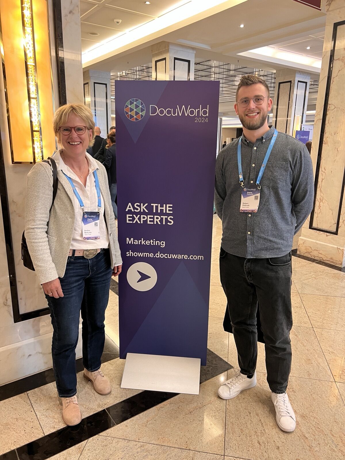 Andrea Bartunek& Robert Dobrodt (DocuWorld 2024) (Die Bildrechte liegen bei dem Verfasser der Mitteilung.)