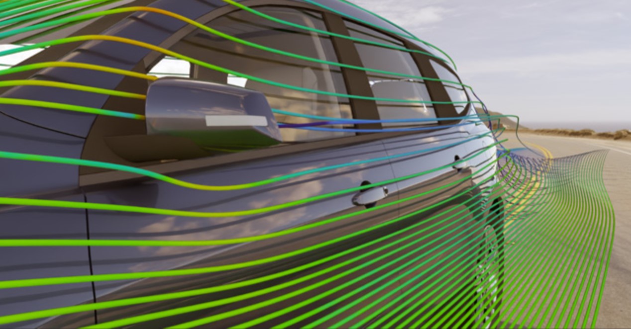 CFD-Simulation zur Optimierung der Außenströmung (Bildquelle: Ansys) CFD-Simulation zur Optimierung der Außenströmung (Bildquelle: Ansys)