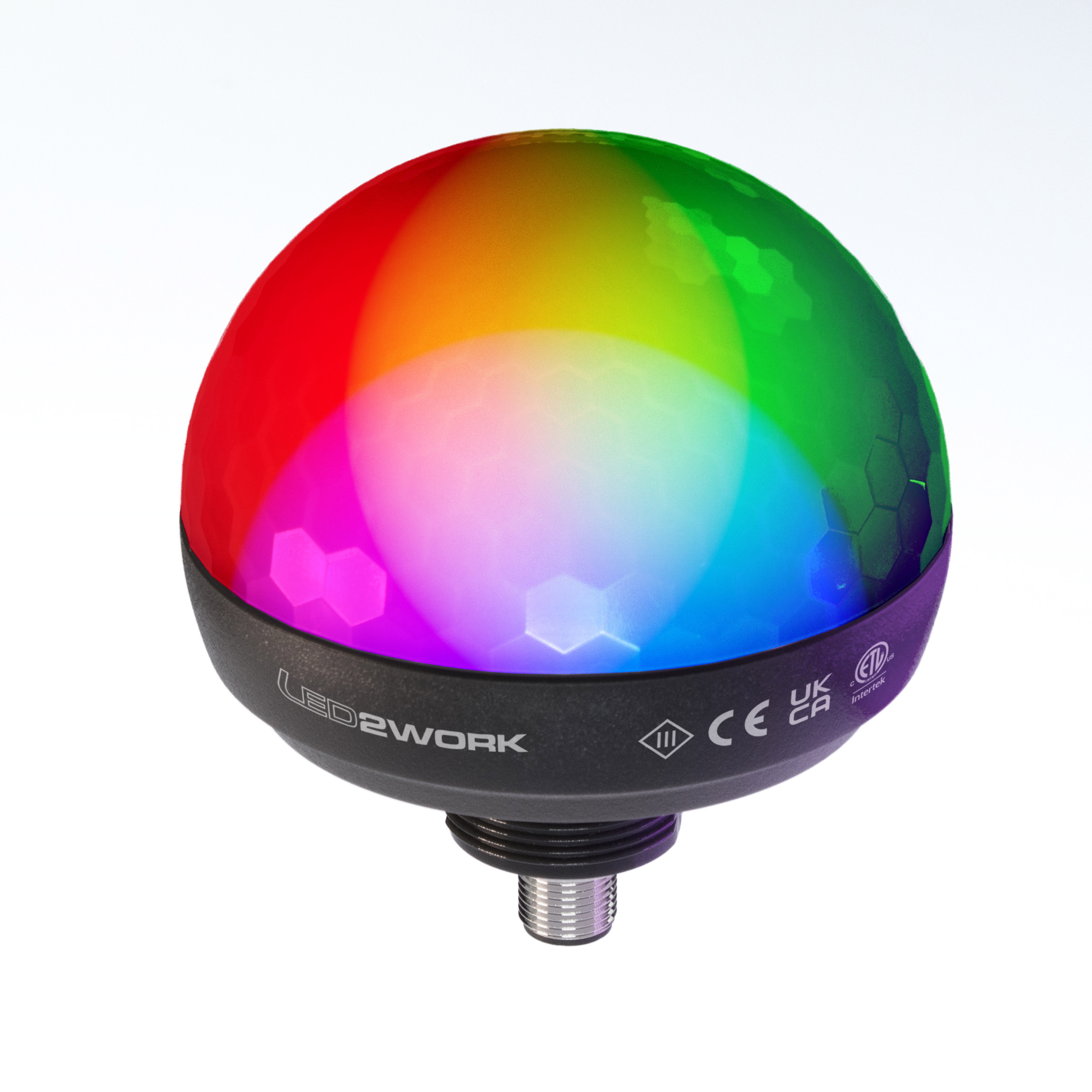 Die DOMELED gibt es in zwei Varianten: als Basisversion mit Standard-Lichtfarben und als IO-Link-fähige Signalleuchte. Die DOMELED gibt es in zwei Varianten: als Basisversion mit Standard-Lichtfarben und als IO-Link-fähige Signalleuchte.