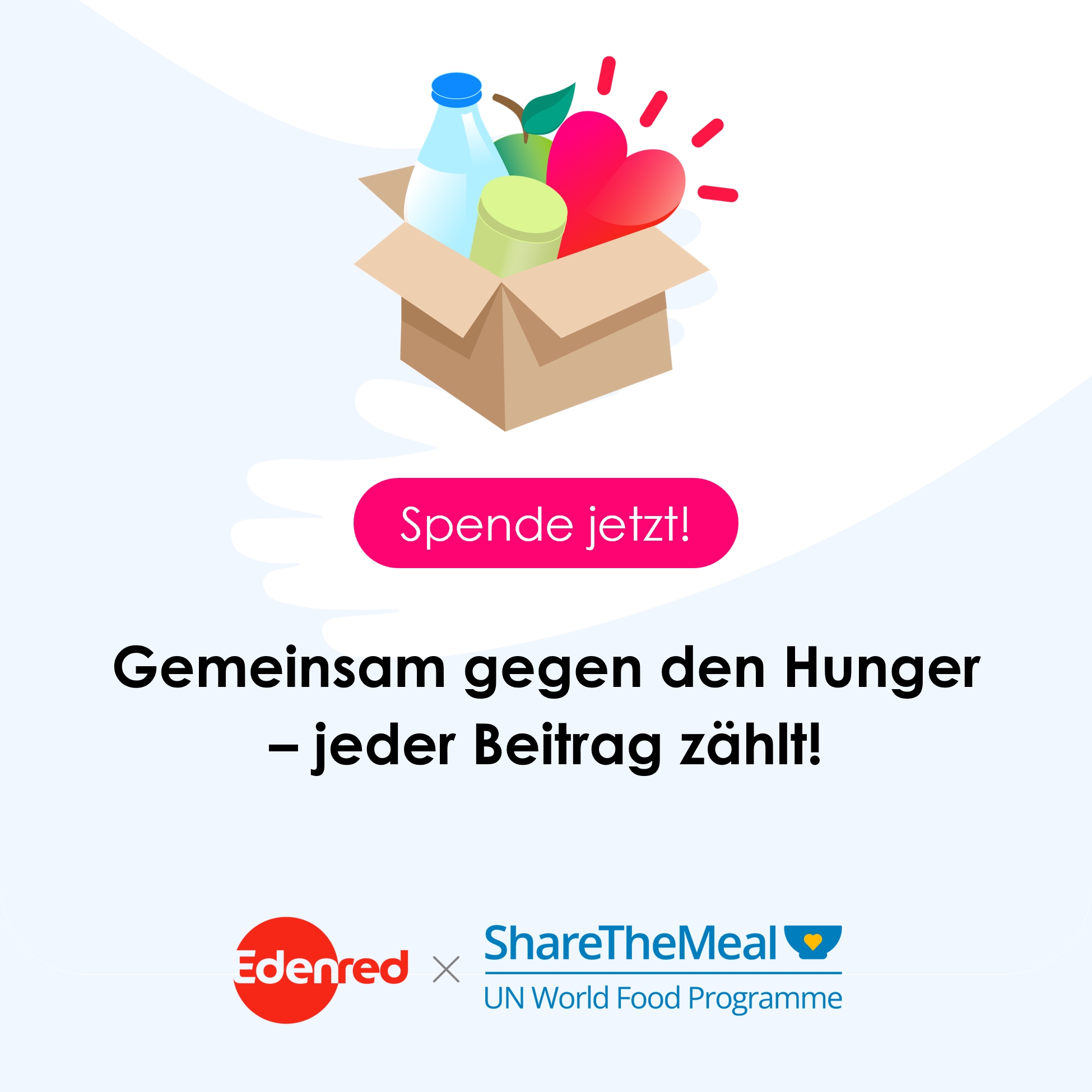 Edenred unterstützt die Initiative ShareTheMeal im Kampf gegen den weltweiten Hunger (Die Bildrechte liegen bei dem Verfasser der Mitteilung.) Edenred unterstützt die Initiative ShareTheMeal im Kampf gegen den weltweiten Hunger (Die Bildrechte liegen bei dem Verfasser der Mitteilung.)