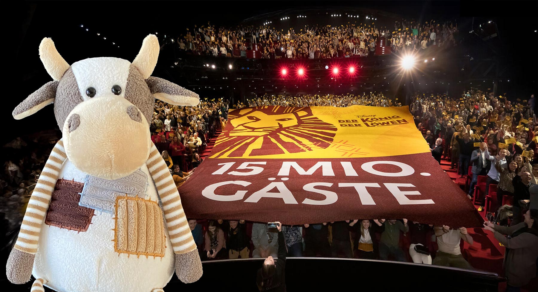 "Trude Kuh" verlost erneut Gratis-Tickets für Disneys DER KÖNIG DER LÖWEN in Hamburg. (Bildquelle: Stage-Entertainment/Disney/schuhplus) "Trude Kuh" verlost erneut Gratis-Tickets für Disneys DER KÖNIG DER LÖWEN in Hamburg. (Bildquelle: Stage-Entertainment/Disney/schuhplus)