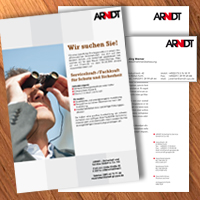 Der freie Grafikdesigner Moritz Dunkel gestaltet nun den Auftritt der Firma ARNDT. Der freie Grafikdesigner Moritz Dunkel gestaltet nun den Auftritt der Firma ARNDT.