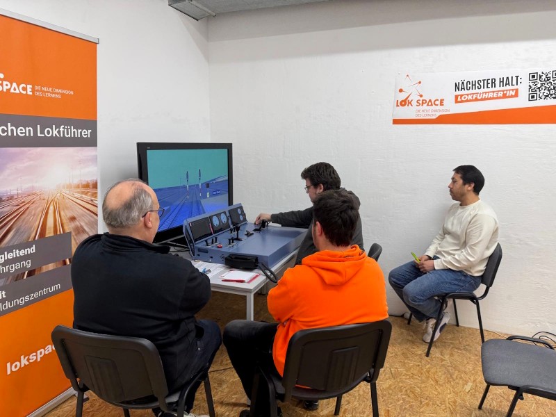 Simulatortraining am LokSpace-Standort in Ulm (Die Bildrechte liegen bei dem Verfasser der Mitteilung.)