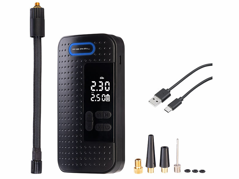 AGT Mini-Akku-Kompressor-Luftpumpe ALP-115 mit LED-Display, 2.000 mAh, 150 psi, www.pearl.de (Die Bildrechte liegen bei dem Verfasser der Mitteilung.) AGT Mini-Akku-Kompressor-Luftpumpe ALP-115 mit LED-Display, 2.000 mAh, 150 psi, www.pearl.de (Die Bildrechte liegen bei dem Verfasser der Mitteilung.)