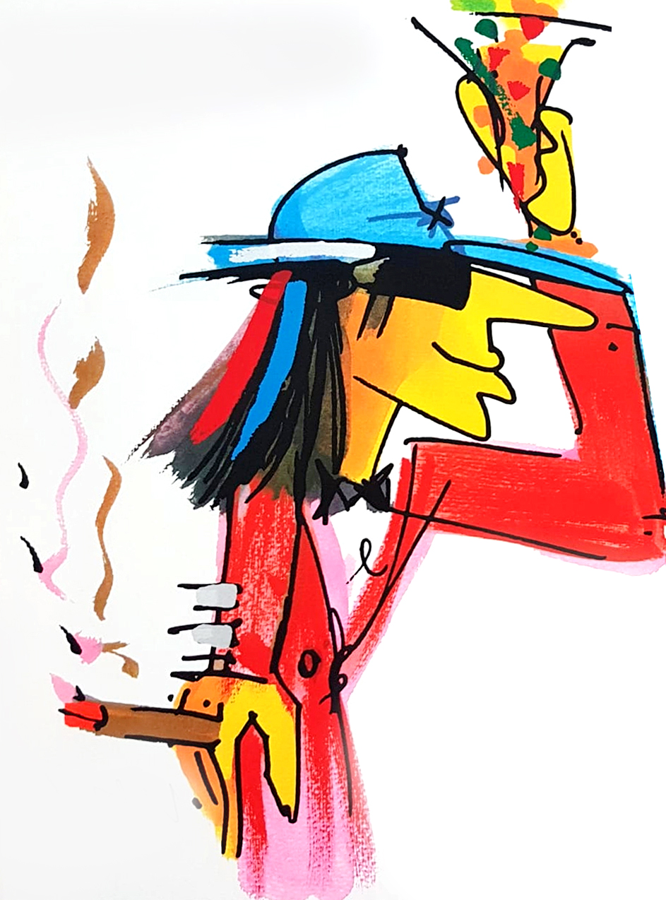 Bildausschnitt (Detail) aus der Serigrafie"Hi Otto, no Panic" (Die Bildrechte liegen bei dem Verfasser der Mitteilung.) Bildausschnitt (Detail) aus der Serigrafie"Hi Otto, no Panic" (Die Bildrechte liegen bei dem Verfasser der Mitteilung.)