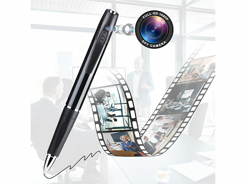 OctaCam Full-HD-Kugelschreiber-Videokamera DV-740.k, Tonaufnahme, Ein-Tasten-Bedienung, www.pearl.de (Die Bildrechte liegen bei dem Verfasser der Mitteilung.) OctaCam Full-HD-Kugelschreiber-Videokamera DV-740.k, Tonaufnahme, Ein-Tasten-Bedienung, www.pearl.de (Die Bildrechte liegen bei dem Verfasser der Mitteilung.)