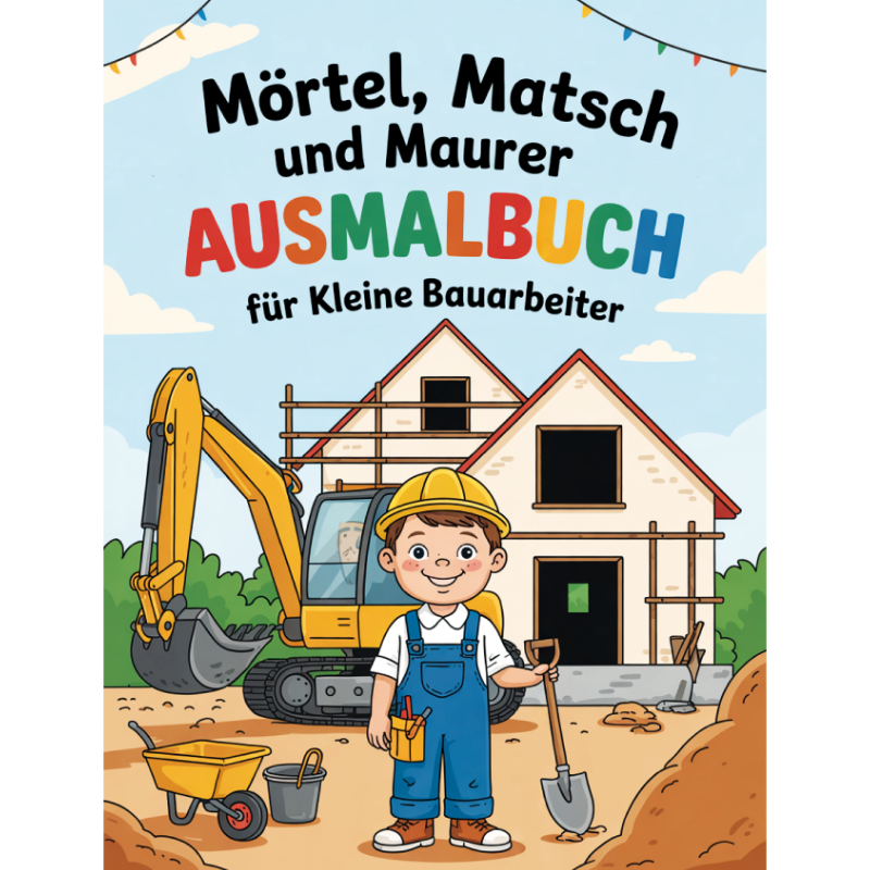 Ein Malbuch für alle, die gerne auf der Baustelle helfen möchten.