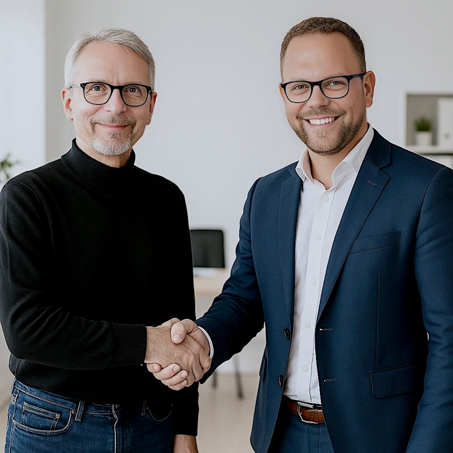 Jörg Henningsen, Gründer von FFG (links), Herbert Höckel, CEO von moweb research Jörg Henningsen, Gründer von FFG (links), Herbert Höckel, CEO von moweb research