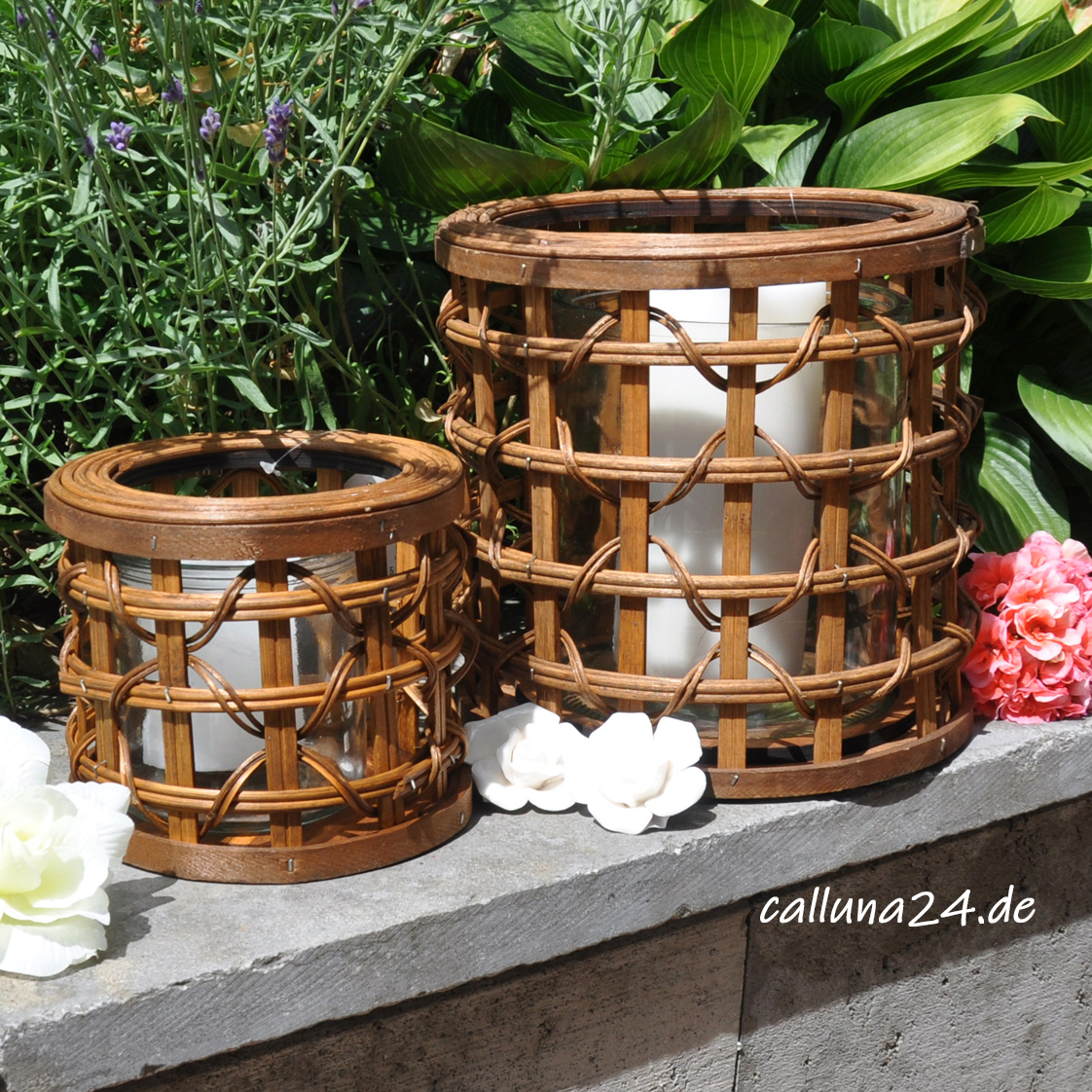 Rattan Windlichter SET (Die Bildrechte liegen bei dem Verfasser der Mitteilung.)