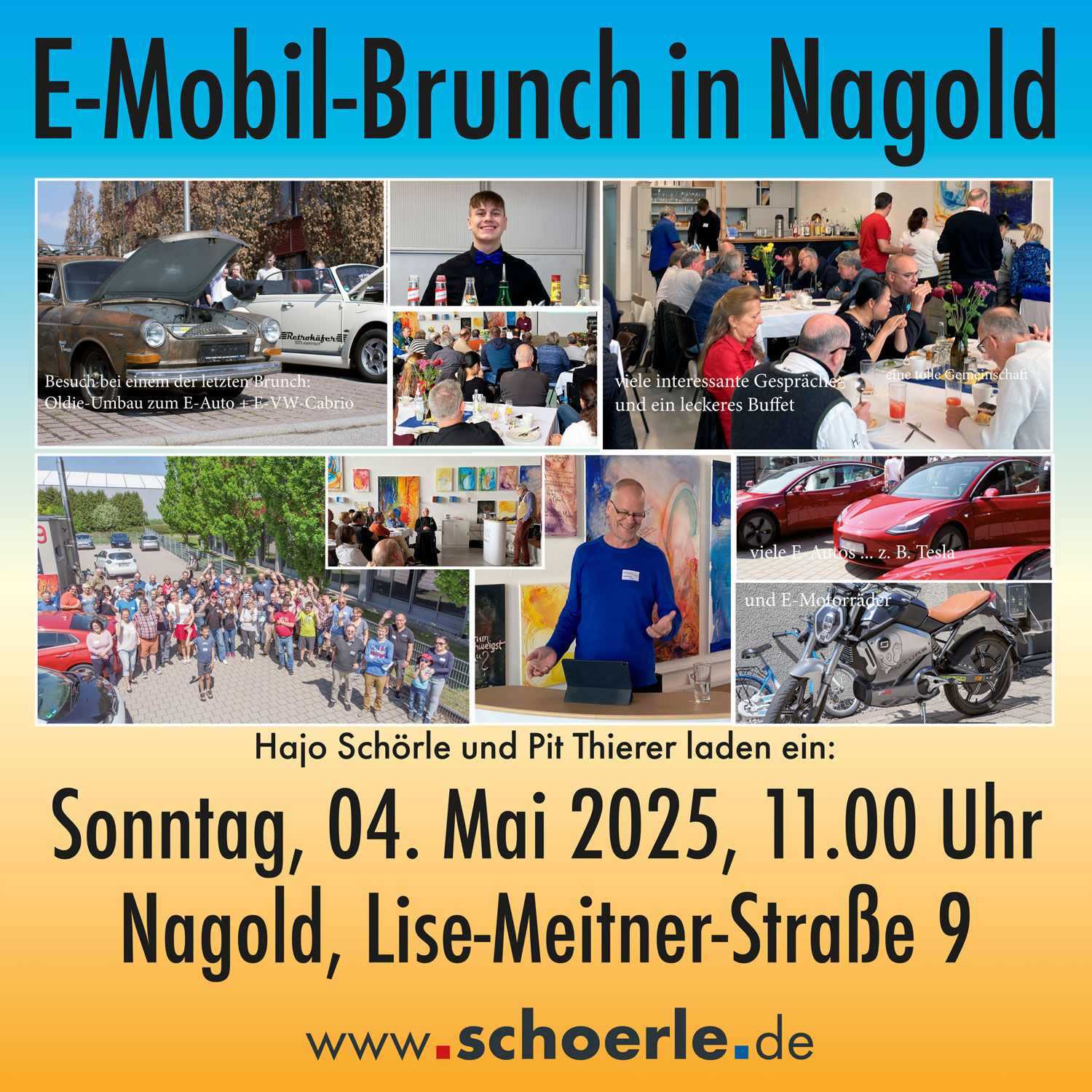 E-Mobil-Brunch in Nagold am 4. Mai 2025, Anmeldung bis 25 April 2025