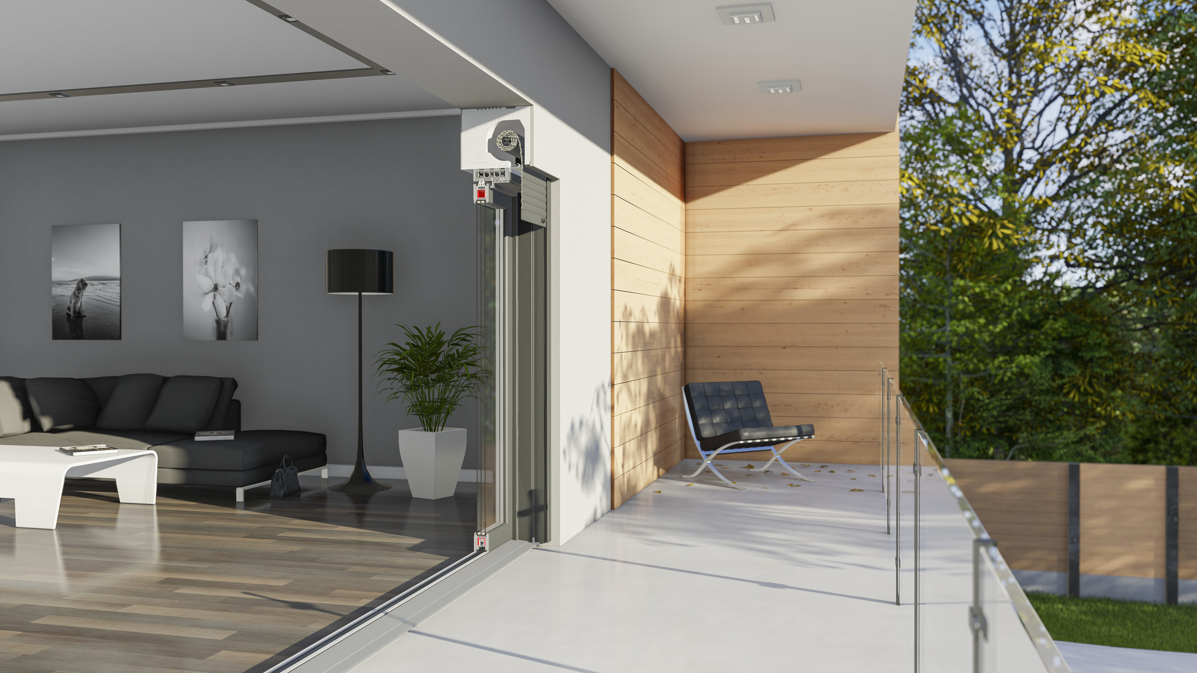 DRUTEX Rollläden bieten kombiniert mit den passenden Fensterlösungen einen effektiven Sonnenschutz.