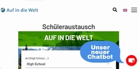 Der AUF IN DIE WELT Chatbot für Schüleraustausch und Gap Year (Foto: Stiftung Völkerverständigung) Der AUF IN DIE WELT Chatbot für Schüleraustausch und Gap Year (Foto: Stiftung Völkerverständigung)