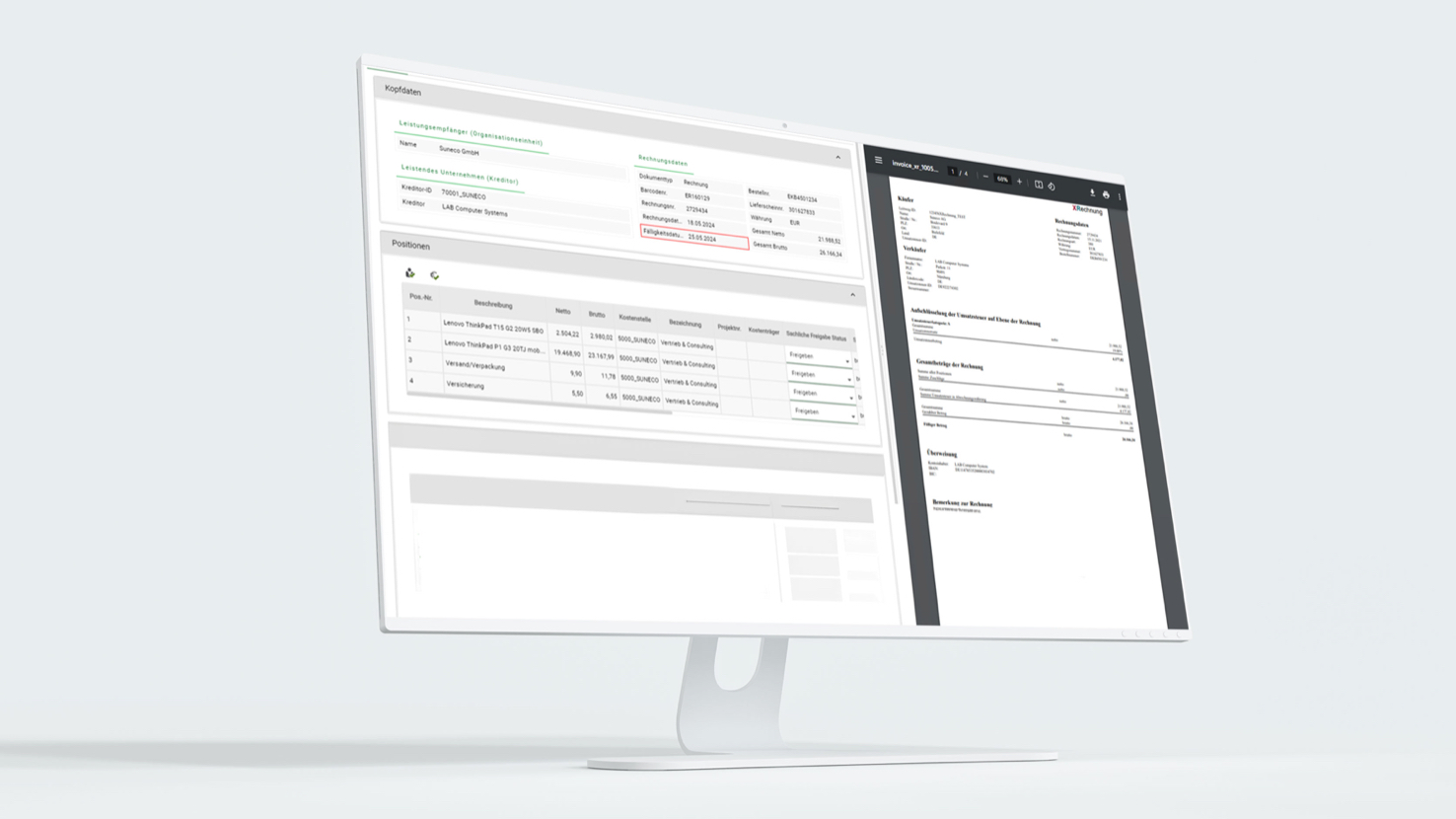 nscale Invoice Management nutzt Insiders KI auch für E-Rechnungen (Die Bildrechte liegen bei dem Verfasser der Mitteilung.)