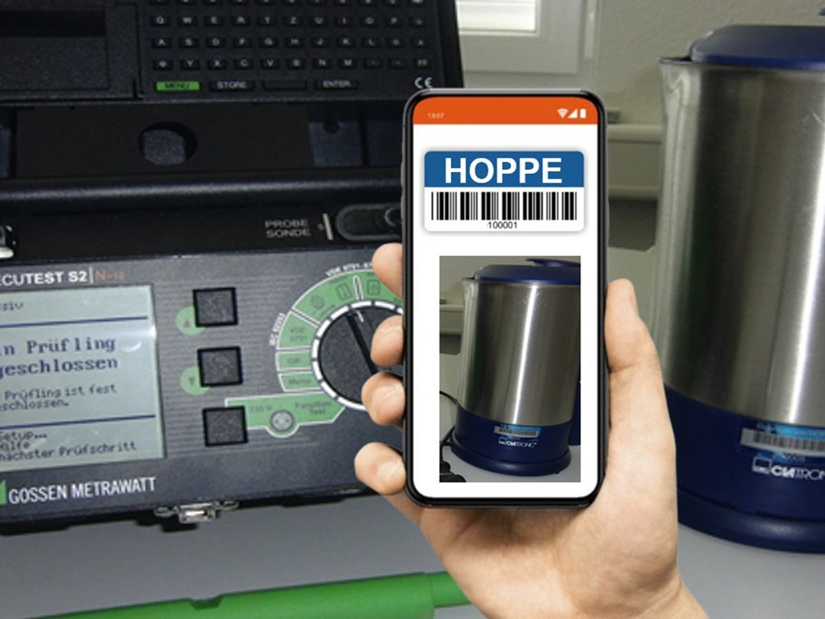 Profitieren Sie von der HOPPE Elektrogeräte Prüfsoftware.  (© Hoppe Unternehmensberatung)
