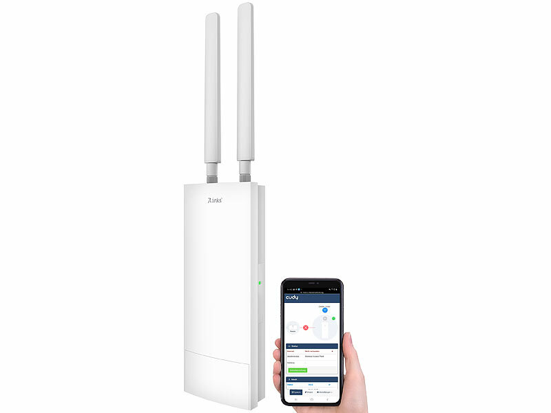 7links Outdoor-WiFi-6-Repeater WLR-1260, bis 3.000 Mbit/s, Dual-Band, 10 dBi, IP65, www.pearl.de (Die Bildrechte liegen bei dem Verfasser der Mitteilung.) 7links Outdoor-WiFi-6-Repeater WLR-1260, bis 3.000 Mbit/s, Dual-Band, 10 dBi, IP65, www.pearl.de (Die Bildrechte liegen bei dem Verfasser der Mitteilung.)