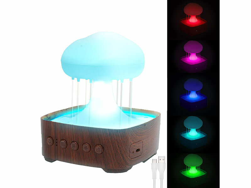 Carlo Milano Regenwolke-Luftbefeuchter, USB-C, LED-Farbwechsel, 5 Naturgeräusche, www.pearl.de (Die Bildrechte liegen bei dem Verfasser der Mitteilung.) Carlo Milano Regenwolke-Luftbefeuchter, USB-C, LED-Farbwechsel, 5 Naturgeräusche, www.pearl.de (Die Bildrechte liegen bei dem Verfasser der Mitteilung.)