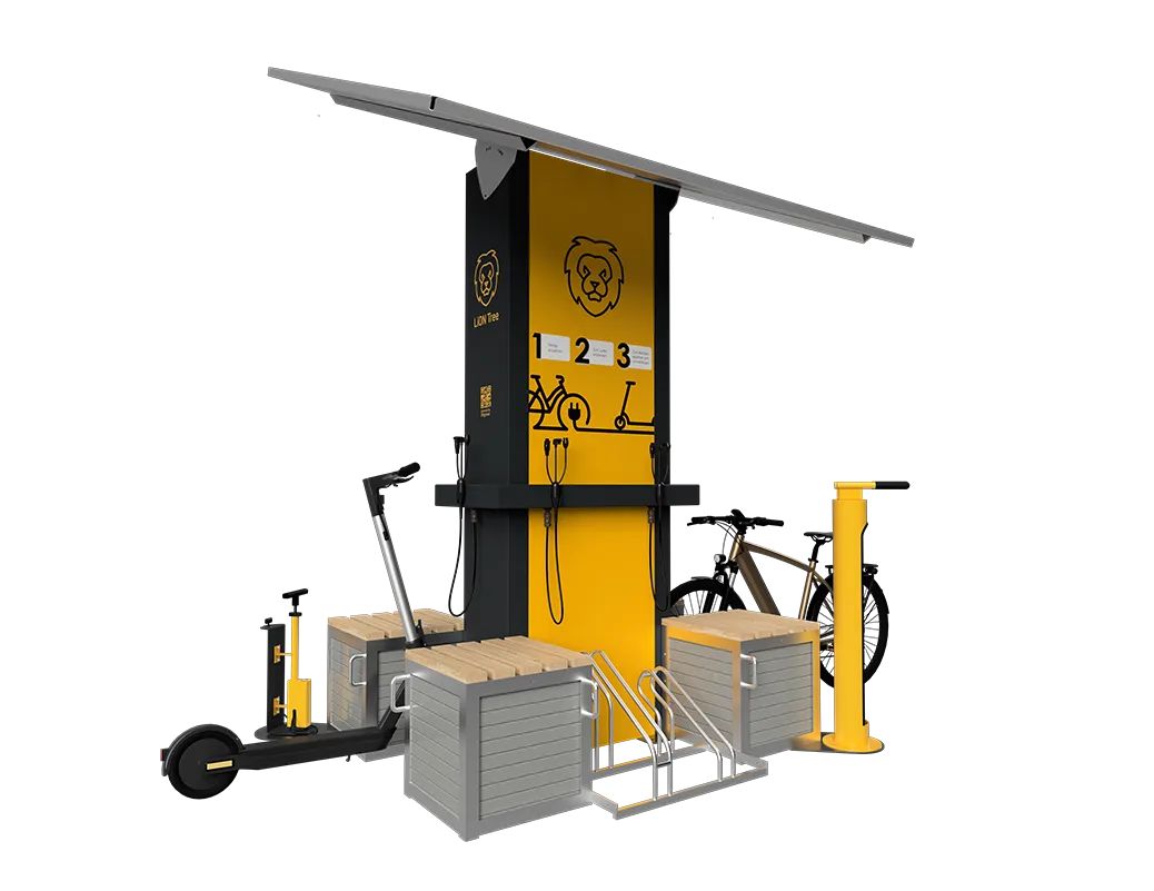 Lion Rack - Die smarte Solarstation für schmale Flächen (Die Bildrechte liegen bei dem Verfasser der Mitteilung.) Lion Rack - Die smarte Solarstation für schmale Flächen (Die Bildrechte liegen bei dem Verfasser der Mitteilung.)