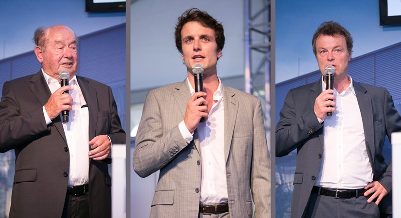 Drei Pioniere in Sachen Kunststoff: Alwin Lehner (li.), Philipp Lehner (mi.), Günther Lehner (re.). (Bildquelle: Alpla) Drei Pioniere in Sachen Kunststoff: Alwin Lehner (li.), Philipp Lehner (mi.), Günther Lehner (re.). (Bildquelle: Alpla)