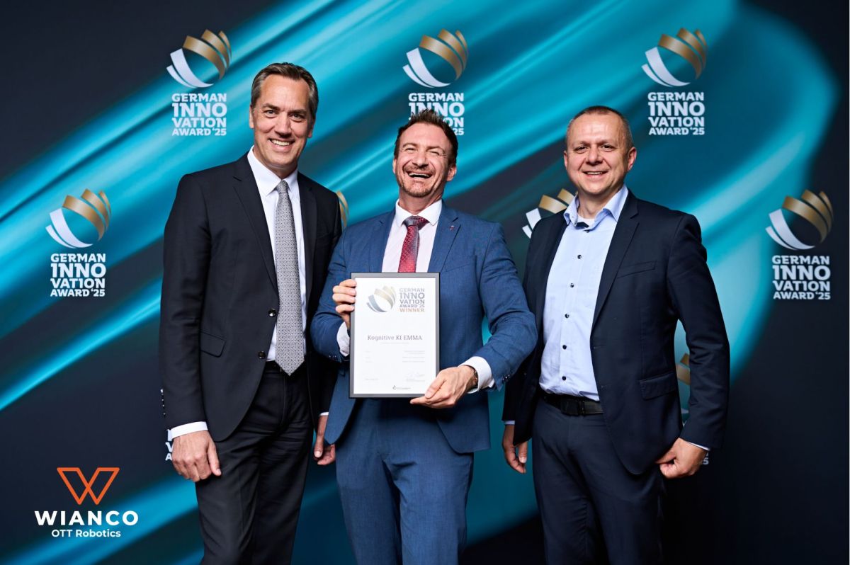WIANCO Geschäftsführung - v. links COO Christian Bulka, CEO Michael Wilczynska, CTO Paul Tessmann (© WIANCO OTT Robotics GmbH)