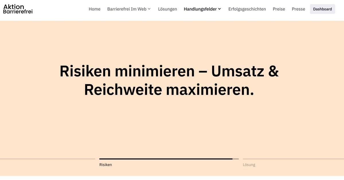 Flache Vektorillustration: Computer- und Smartphone-Bildschirme mit barrierefrei gestalteten Webseit (© aktion-barrierefrei.org)