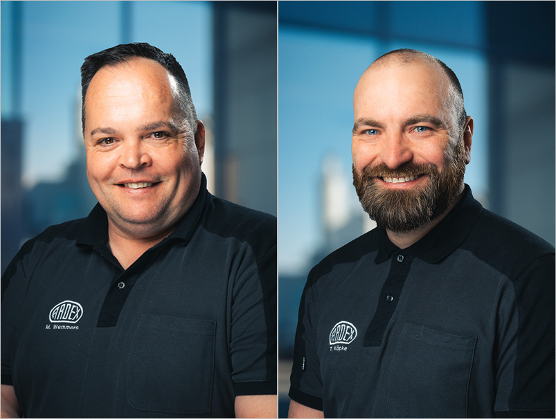 Michael Wemmers (links) und Timo Köpke (rechts) (Die Bildrechte liegen bei dem Verfasser der Mitteilung.)