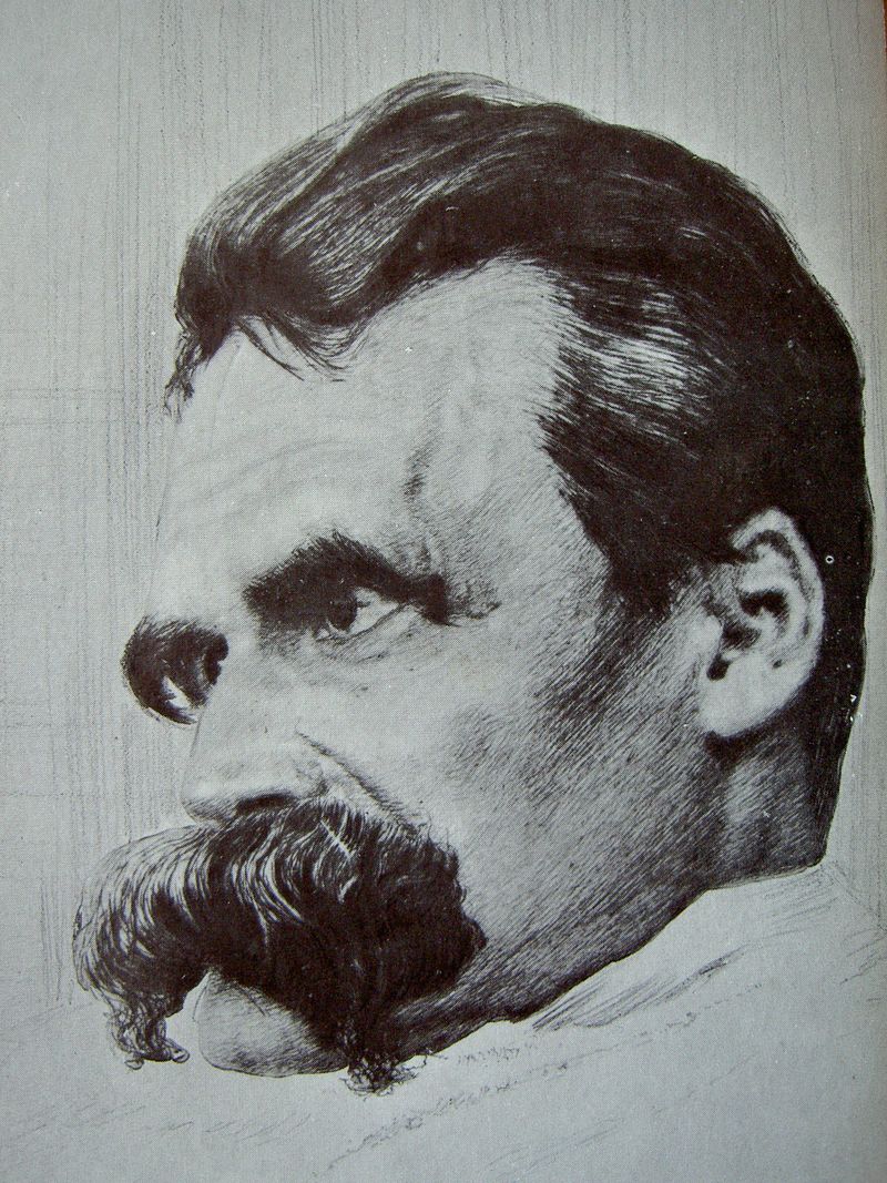 Der kranke Nietzsche, Radierung von Hans Olde Der kranke Nietzsche, Radierung von Hans Olde