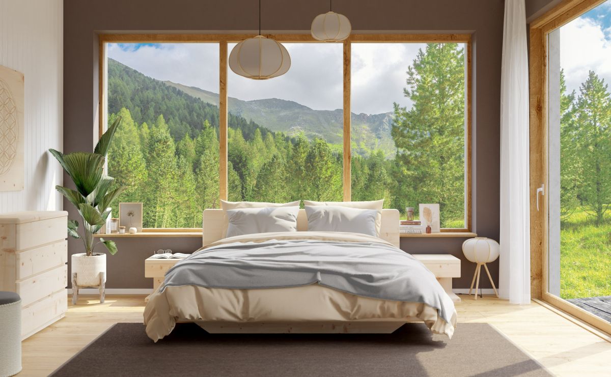 Bio-Schlafzimmer von LaModula in Naturholz Zirbe, Eiche, Buche oder Esche (© LaModula GmbH) Bio-Schlafzimmer von LaModula in Naturholz Zirbe, Eiche, Buche oder Esche (© LaModula GmbH)