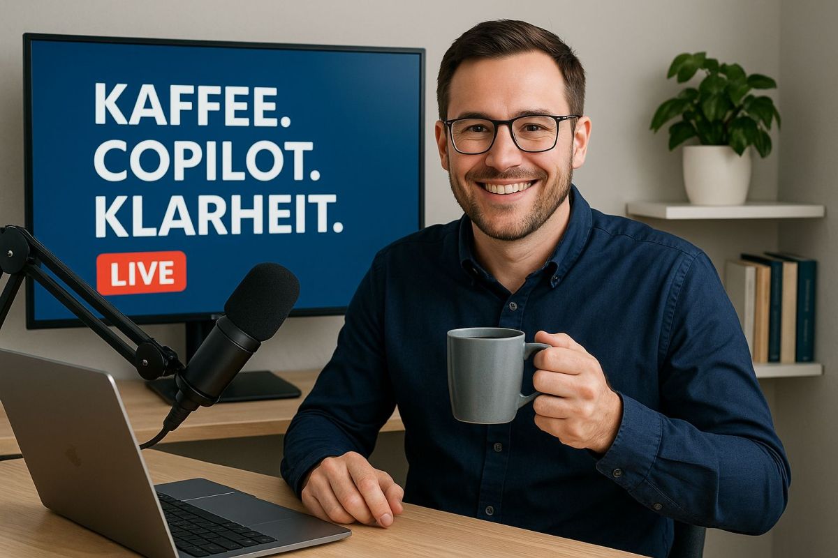 Live-Session: Kaffee. Copilot. Klarheit. - Microsoft Copilot 365 entspannt erklärt (© ) Live-Session: Kaffee. Copilot. Klarheit. - Microsoft Copilot 365 entspannt erklärt (© )