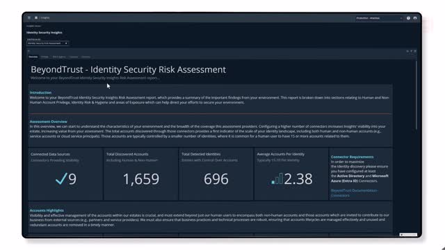 BeyondTrust-Service zur Bewertung der Identitätssicherheitslage im Unternehmen (Bildquelle: BeyondTrust)