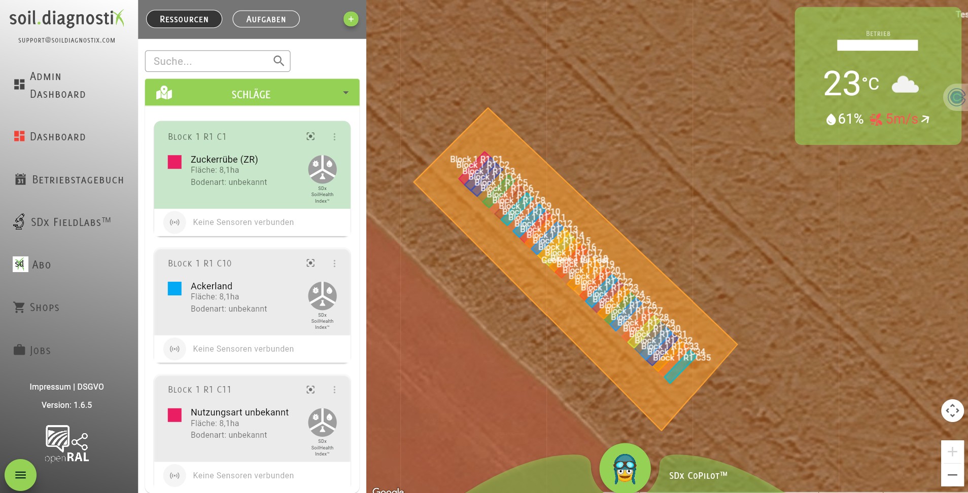Die SoilDx-FieldLabs™mit dem SDx CoPilot™(Die Bildrechte liegen bei dem Verfasser der Mitteilung.) Die SoilDx-FieldLabs™mit dem SDx CoPilot™(Die Bildrechte liegen bei dem Verfasser der Mitteilung.)
