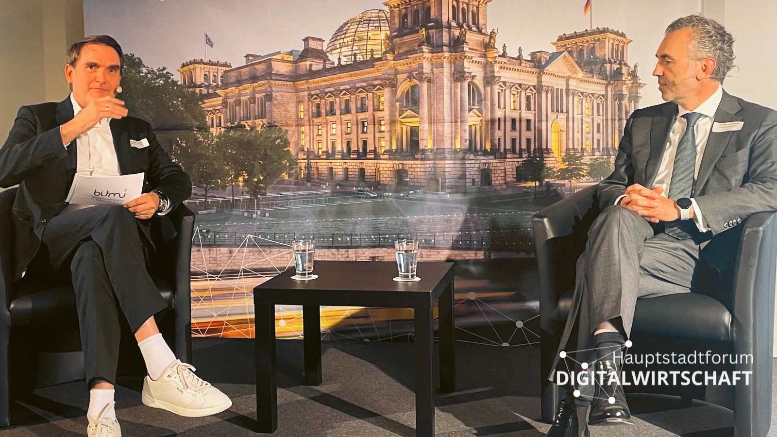 Zukunftsdialog: BITMi-Präsident Dr. Oliver Grün (links) und Thomas Jarzombek (Die Bildrechte liegen bei dem Verfasser der Mitteilung.)