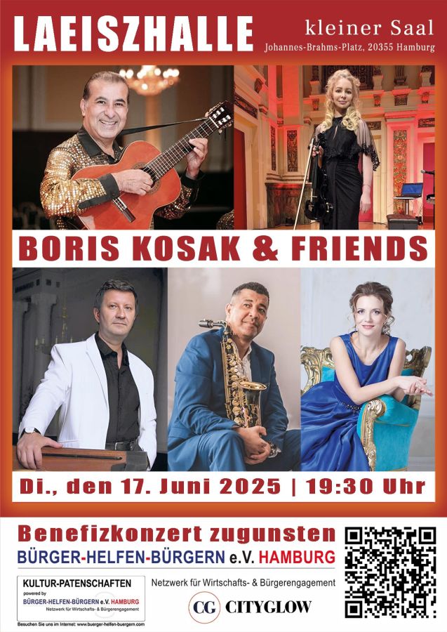 Boris Kosak & Friends - Benefizkonzert zugunsten Bürger helfen Bürgern e.V. Hamburg (© ) Boris Kosak & Friends - Benefizkonzert zugunsten Bürger helfen Bürgern e.V. Hamburg (© )